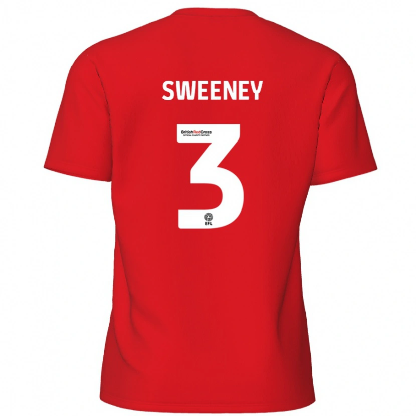 Danxen Dětské Jayden Sweeney #3 Červený Domů Hráčské Dresy 2024/25 Dres