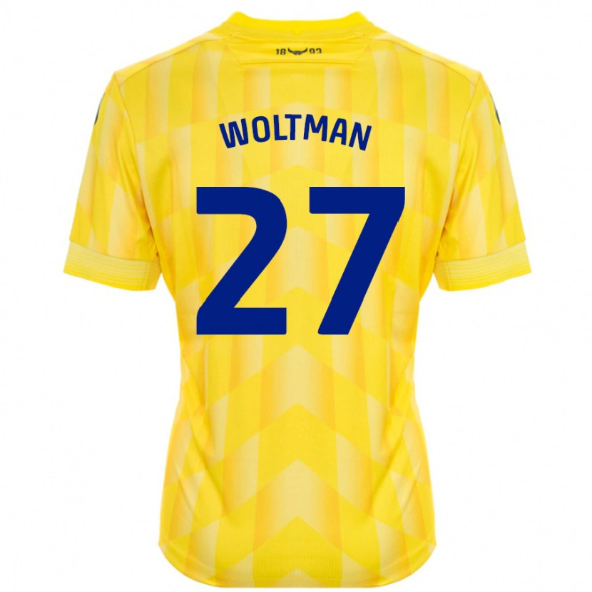 Danxen Dětské Max Woltman #27 Žluť Domů Hráčské Dresy 2024/25 Dres