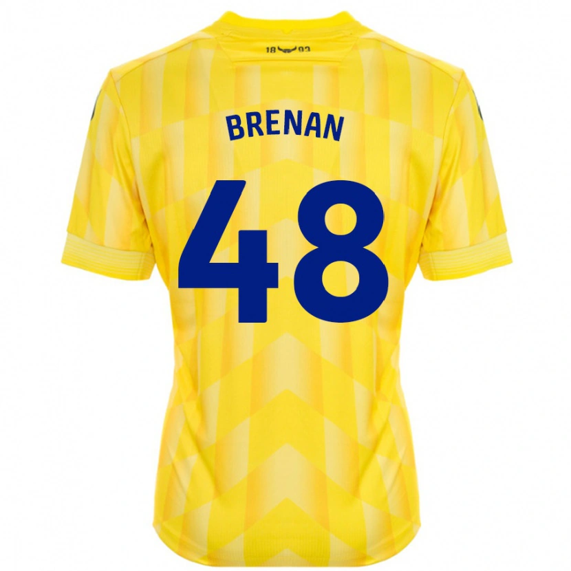 Danxen Dětské Tobias Brenan #48 Žluť Domů Hráčské Dresy 2024/25 Dres