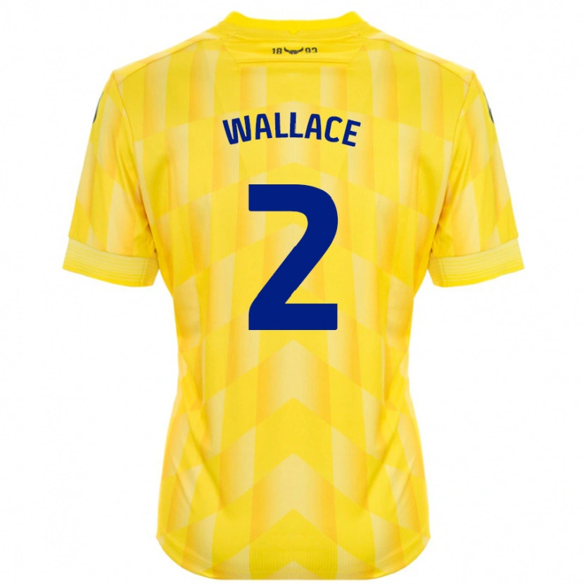 Danxen Dětské Emily Wallace #2 Žluť Domů Hráčské Dresy 2024/25 Dres