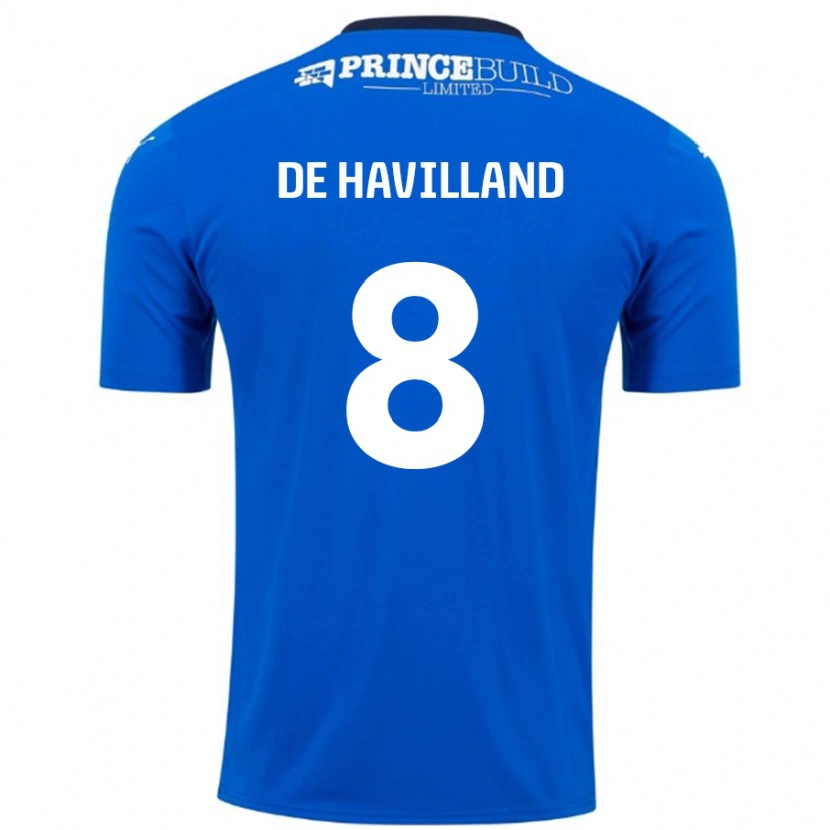 Danxen Dětské Ryan De Havilland #8 Modrá Bílá Domů Hráčské Dresy 2024/25 Dres