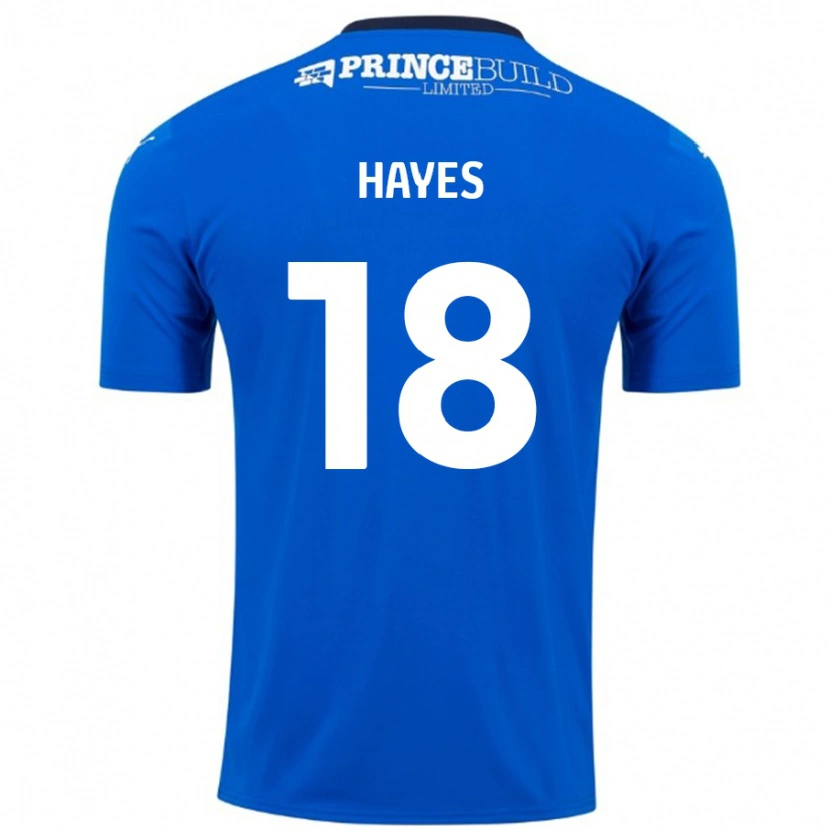 Danxen Dětské Cian Hayes #18 Modrá Bílá Domů Hráčské Dresy 2024/25 Dres