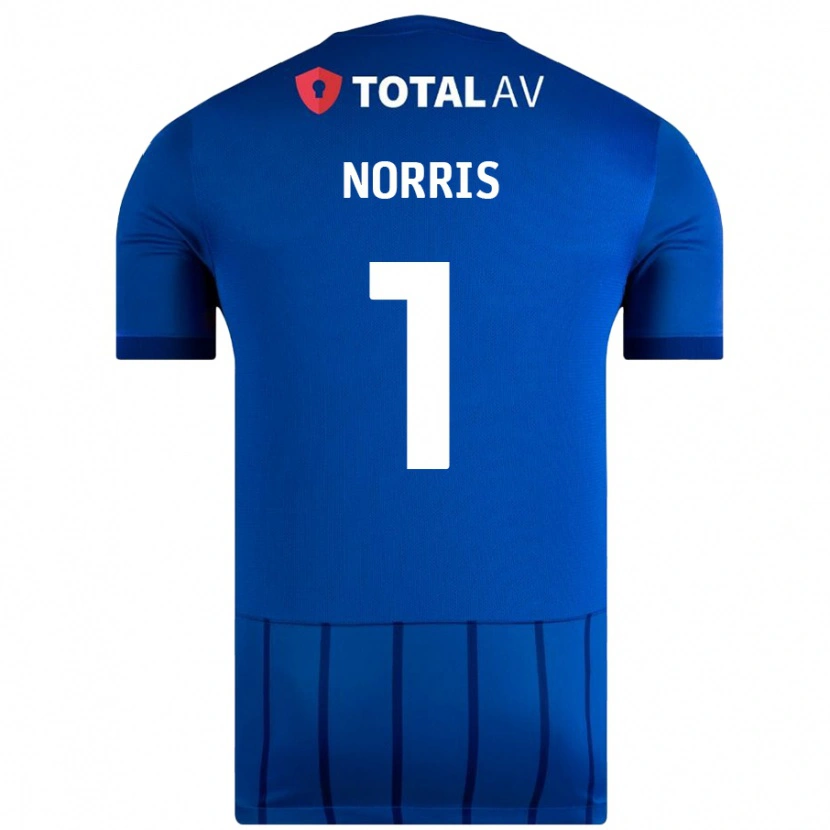 Danxen Dětské Will Norris #1 Modrý Domů Hráčské Dresy 2024/25 Dres