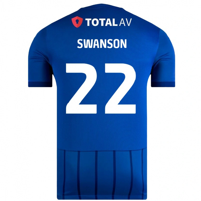 Danxen Dětské Zak Swanson #22 Modrý Domů Hráčské Dresy 2024/25 Dres