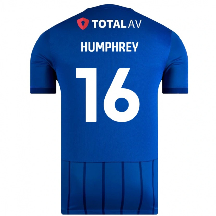 Danxen Dětské Ella Humphrey #16 Modrý Domů Hráčské Dresy 2024/25 Dres