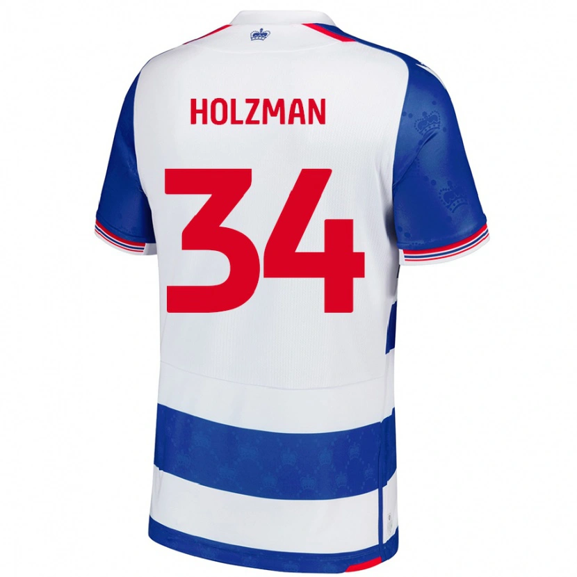 Danxen Dětské Louie Holzman #34 Modrá Bílá Domů Hráčské Dresy 2024/25 Dres