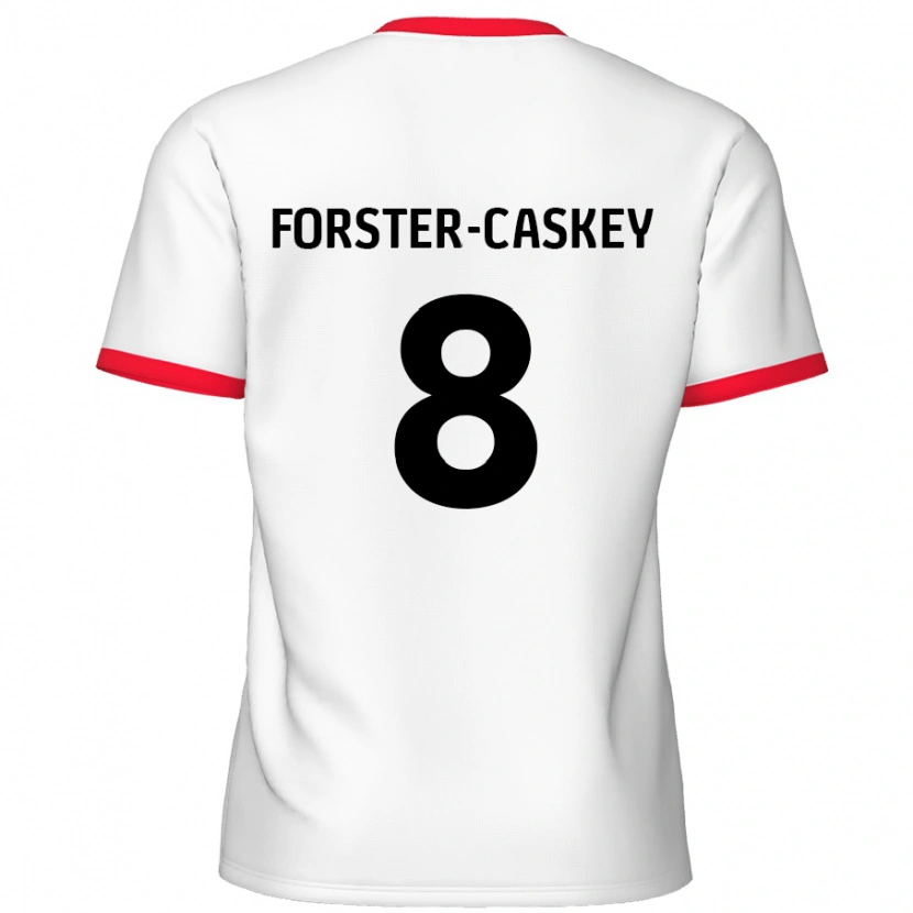 Danxen Dětské Jake Forster-Caskey #8 Bílá Červená Domů Hráčské Dresy 2024/25 Dres