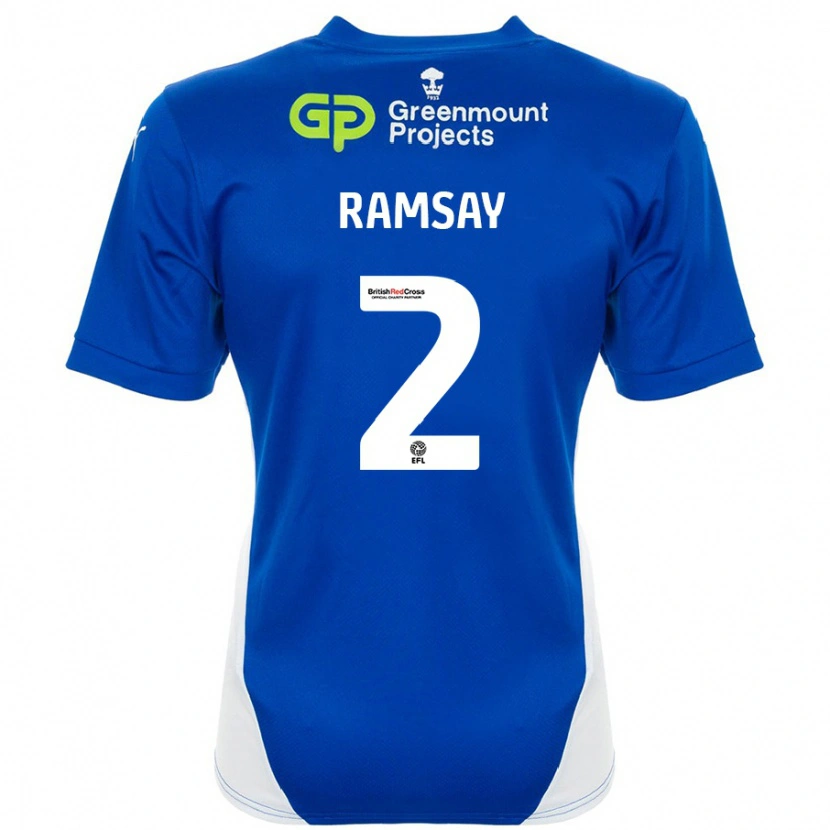 Danxen Dětské Calvin Ramsay #2 Modrá Bílá Domů Hráčské Dresy 2024/25 Dres