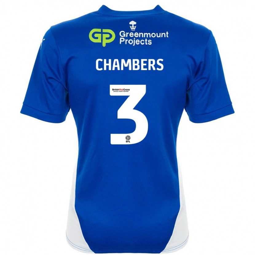 Danxen Dětské Luke Chambers #3 Modrá Bílá Domů Hráčské Dresy 2024/25 Dres