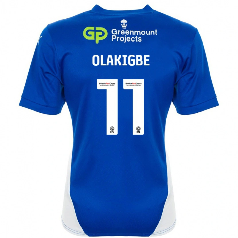 Danxen Dětské Michael Olakigbe #11 Modrá Bílá Domů Hráčské Dresy 2024/25 Dres