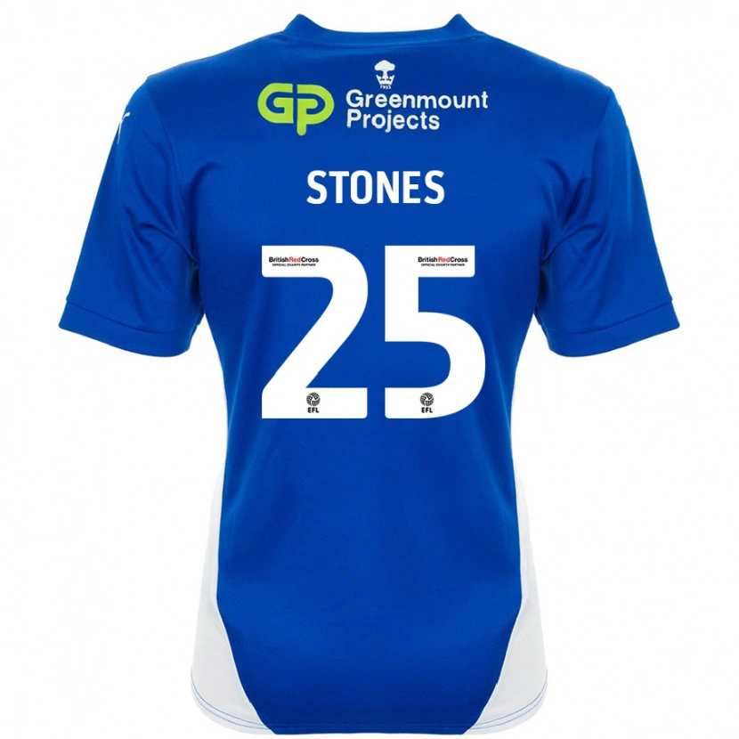 Danxen Dětské Josh Stones #25 Modrá Bílá Domů Hráčské Dresy 2024/25 Dres