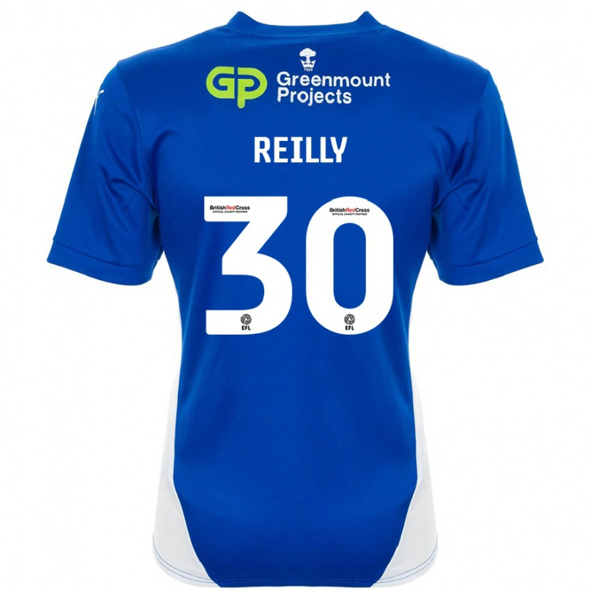 Danxen Dětské Jack Reilly #30 Modrá Bílá Domů Hráčské Dresy 2024/25 Dres