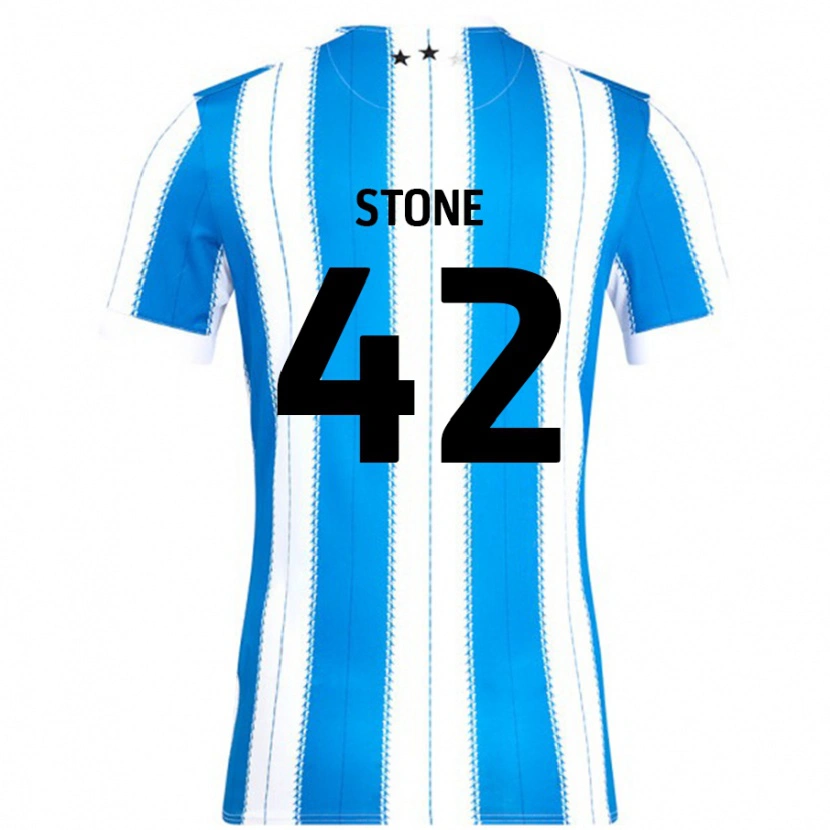 Danxen Dětské Michael Stone #42 Modrá Bílá Domů Hráčské Dresy 2024/25 Dres