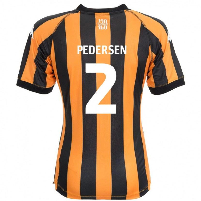 Danxen Dětské Eden Pedersen #2 Černá Ambra Domů Hráčské Dresy 2024/25 Dres