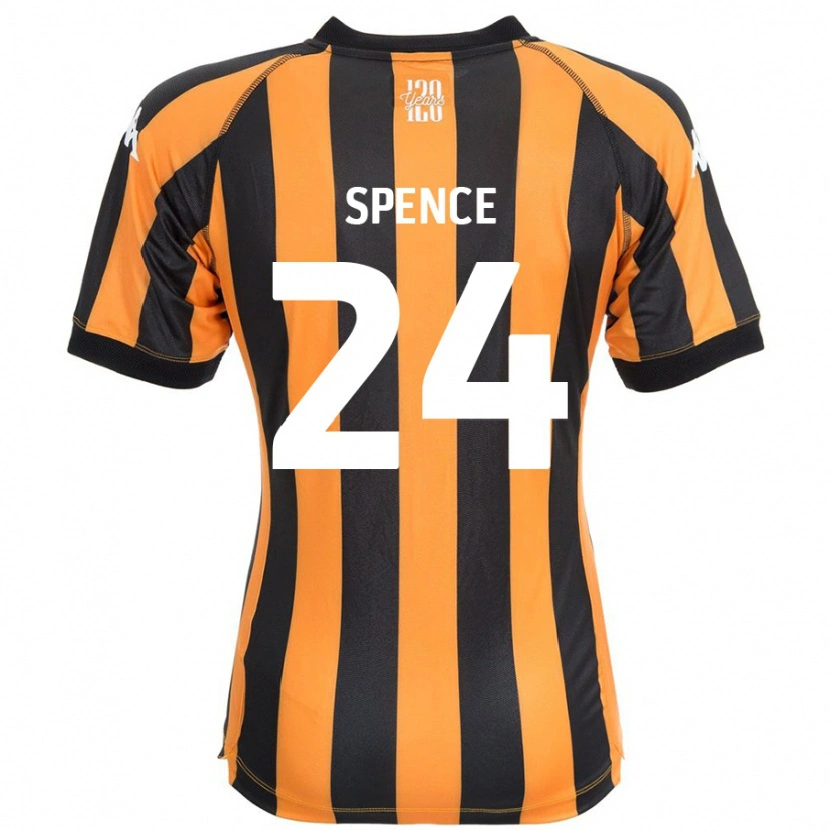 Danxen Dětské Emily Spence #24 Černá Ambra Domů Hráčské Dresy 2024/25 Dres