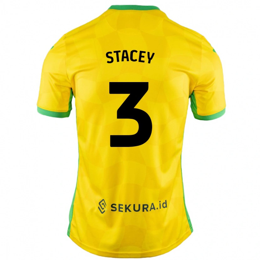 Danxen Dětské Jack Stacey #3 Žlutá Zelená Domů Hráčské Dresy 2024/25 Dres