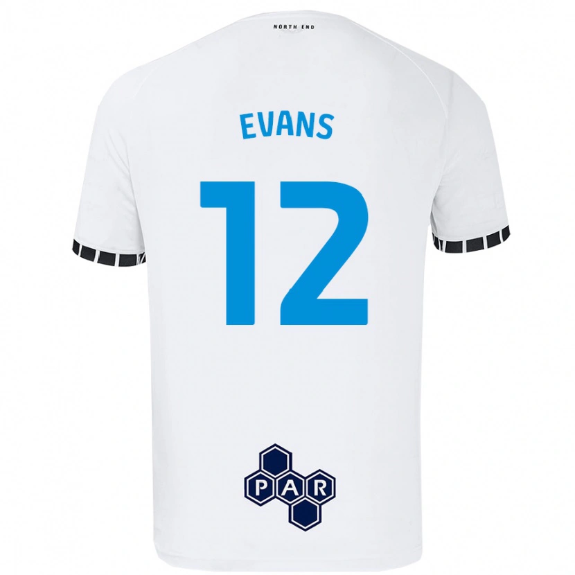 Danxen Dětské Ched Evans #12 Bílý Domů Hráčské Dresy 2024/25 Dres