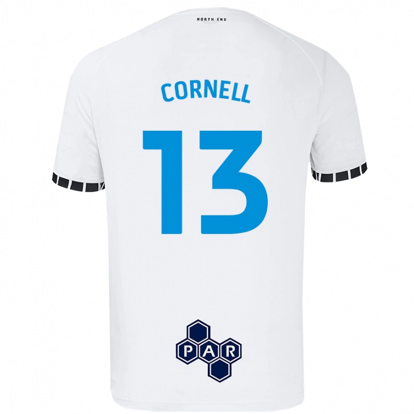 Danxen Dětské David Cornell #13 Bílý Domů Hráčské Dresy 2024/25 Dres