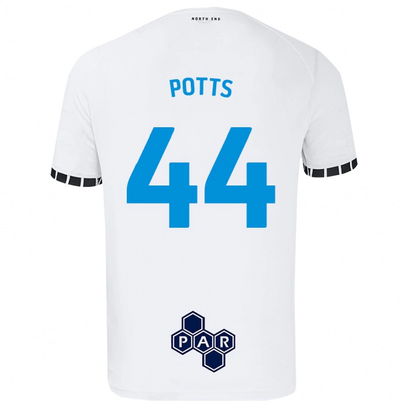 Danxen Dětské Brad Potts #44 Bílý Domů Hráčské Dresy 2024/25 Dres