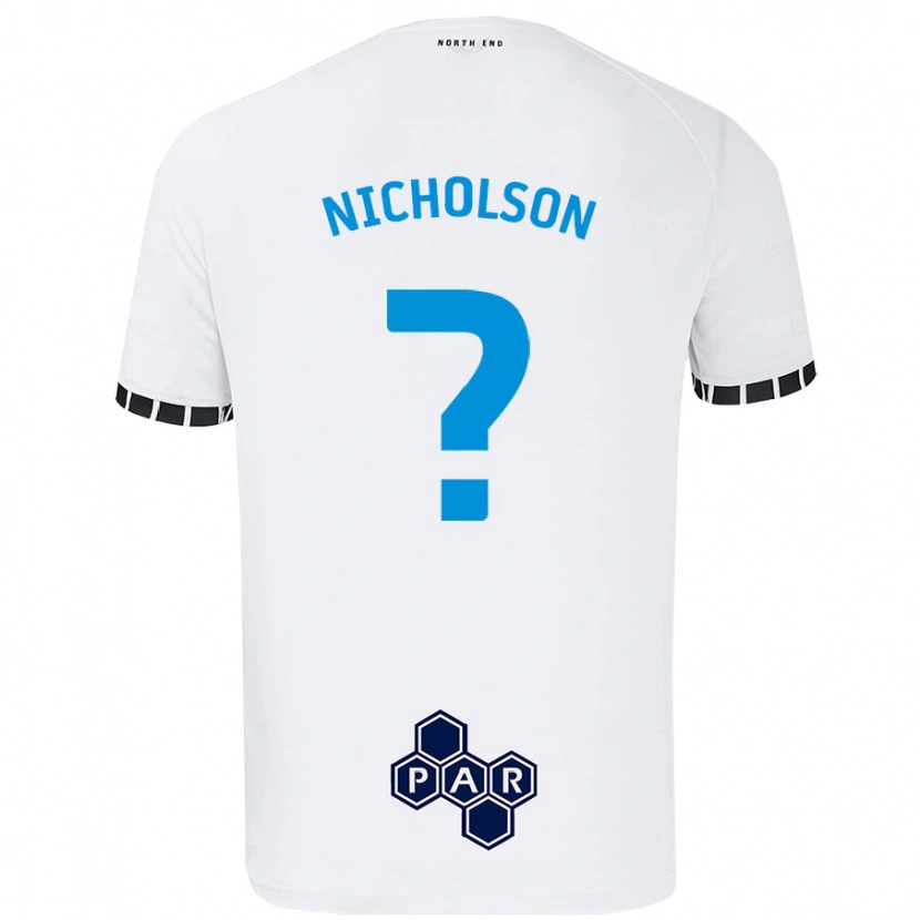 Danxen Dětské Joseph Nicholson #0 Bílý Domů Hráčské Dresy 2024/25 Dres