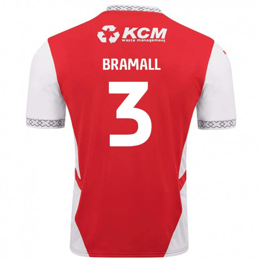 Danxen Dětské Cohen Bramall #3 Červená Bílá Domů Hráčské Dresy 2024/25 Dres