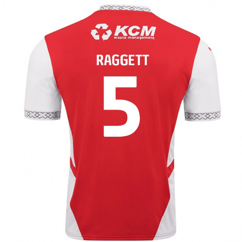 Danxen Dětské Sean Raggett #5 Červená Bílá Domů Hráčské Dresy 2024/25 Dres