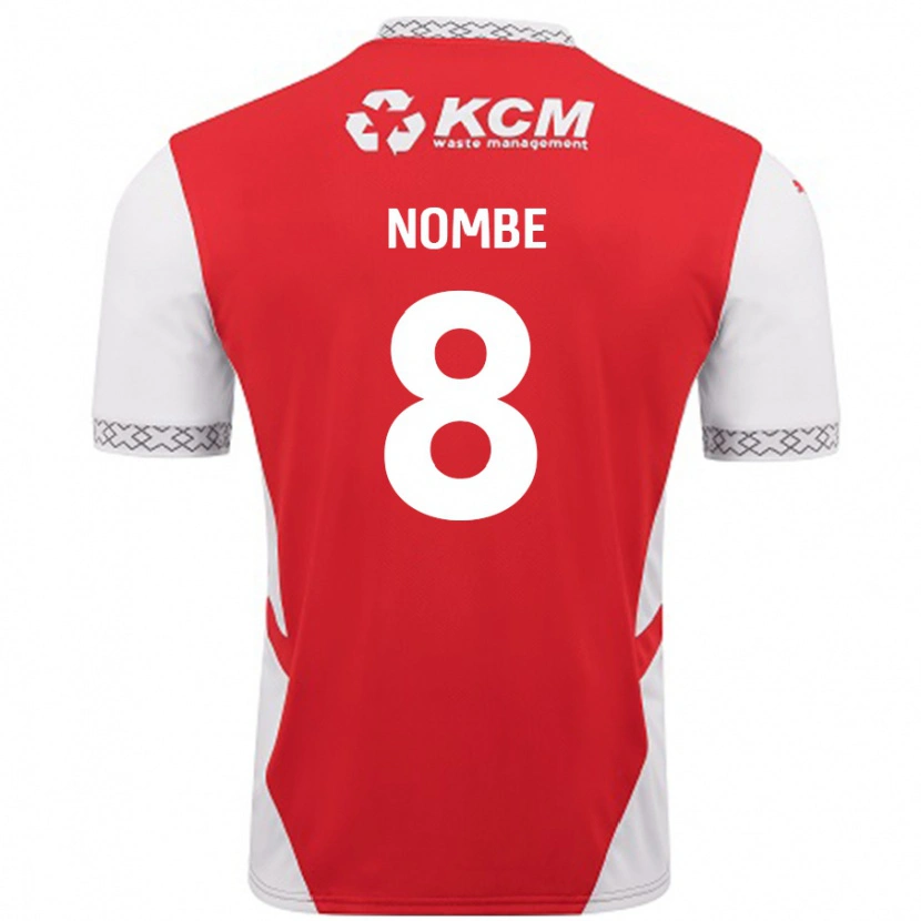 Danxen Dětské Sam Nombe #8 Červená Bílá Domů Hráčské Dresy 2024/25 Dres