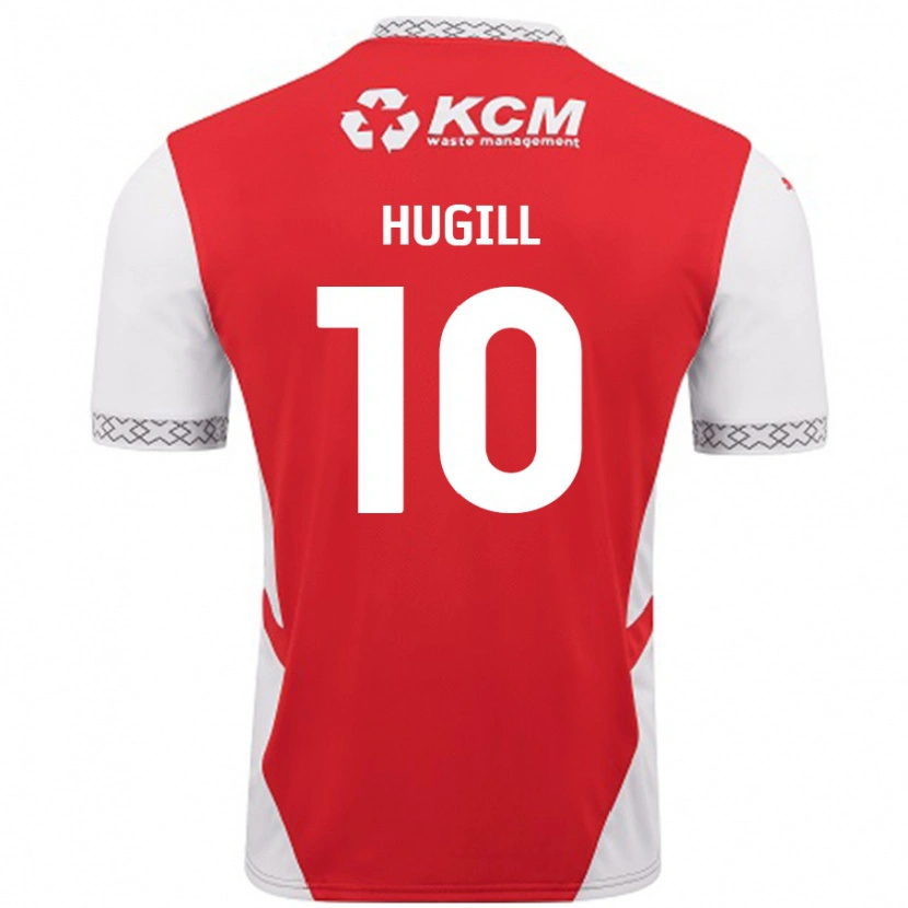 Danxen Dětské Jordan Hugill #10 Červená Bílá Domů Hráčské Dresy 2024/25 Dres