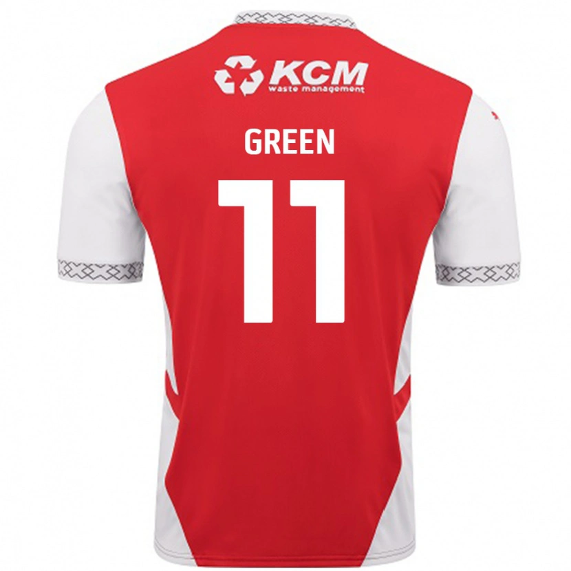 Danxen Dětské Andre Green #11 Červená Bílá Domů Hráčské Dresy 2024/25 Dres