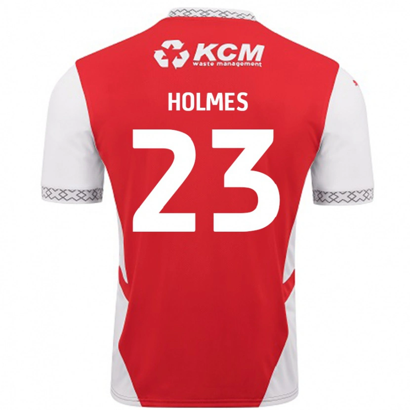 Danxen Dětské Jack Holmes #23 Červená Bílá Domů Hráčské Dresy 2024/25 Dres