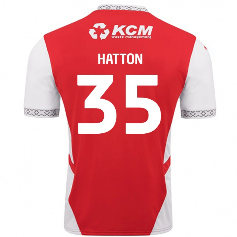 Danxen Dětské Ben Hatton #35 Červená Bílá Domů Hráčské Dresy 2024/25 Dres