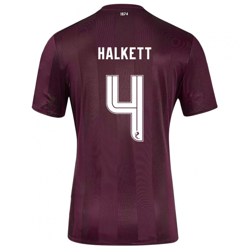 Danxen Dětské Craig Halkett #4 Burgundské Domů Hráčské Dresy 2024/25 Dres