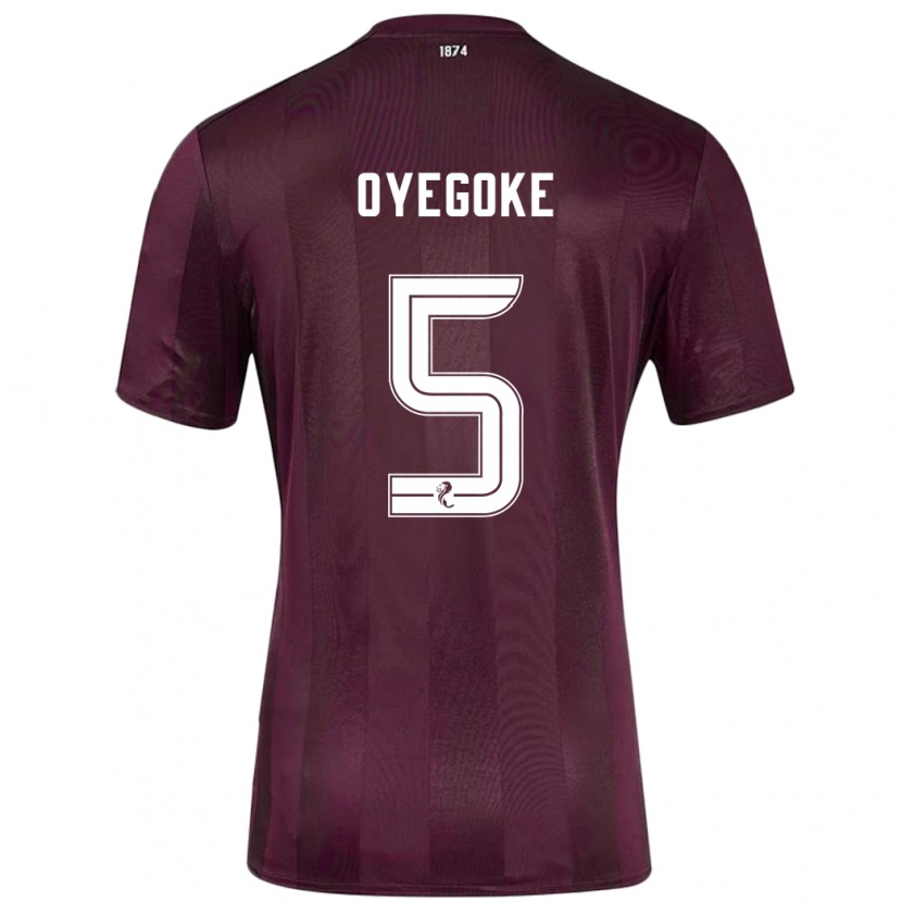 Danxen Dětské Daniel Oyegoke #5 Burgundské Domů Hráčské Dresy 2024/25 Dres