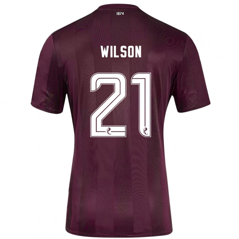 Danxen Dětské James Wilson #21 Burgundské Domů Hráčské Dresy 2024/25 Dres