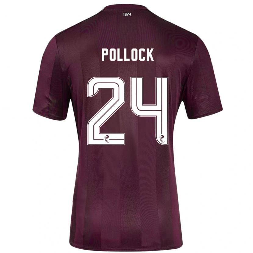 Danxen Dětské Finlay Pollock #24 Burgundské Domů Hráčské Dresy 2024/25 Dres