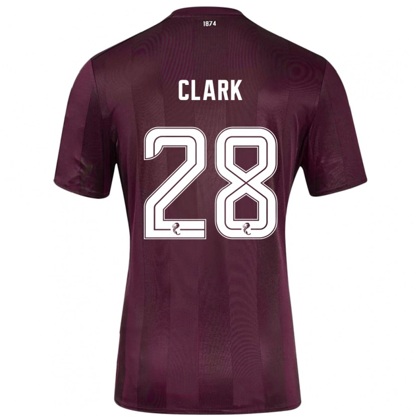 Danxen Dětské Zander Clark #28 Burgundské Domů Hráčské Dresy 2024/25 Dres