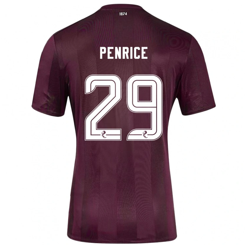 Danxen Dětské James Penrice #29 Burgundské Domů Hráčské Dresy 2024/25 Dres