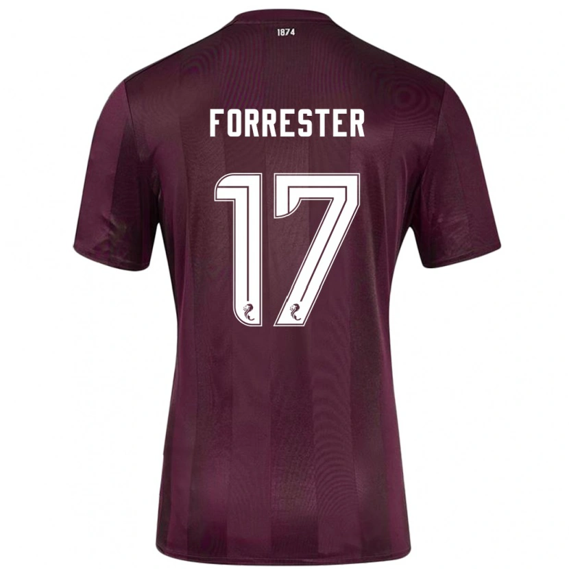 Danxen Dětské Adam Forrester #17 Burgundské Domů Hráčské Dresy 2024/25 Dres