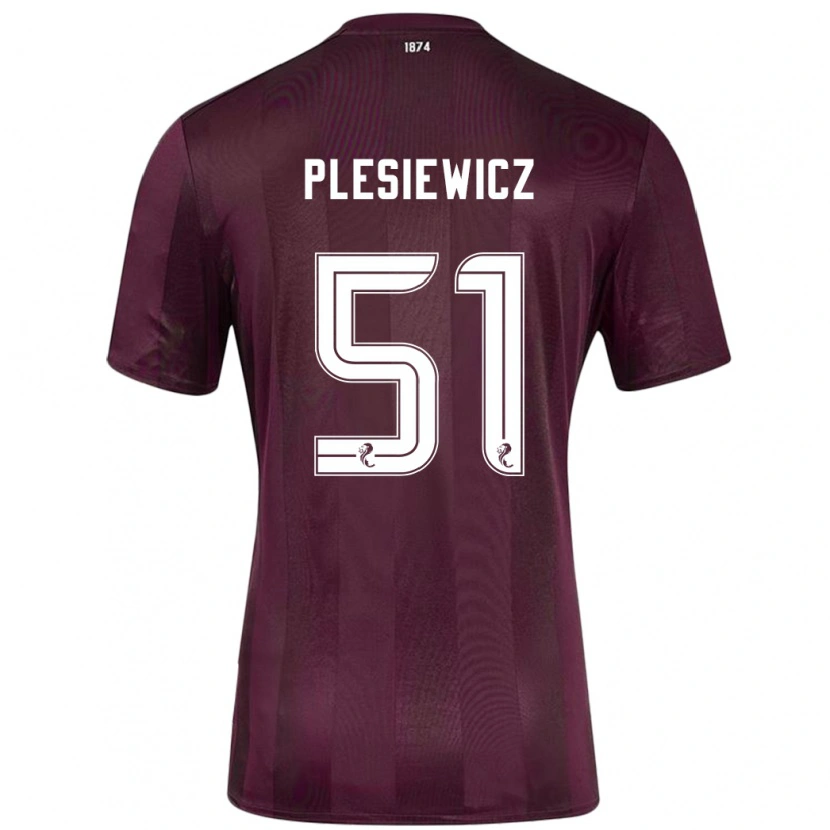 Danxen Dětské Szymon Plesiewicz #51 Burgundské Domů Hráčské Dresy 2024/25 Dres