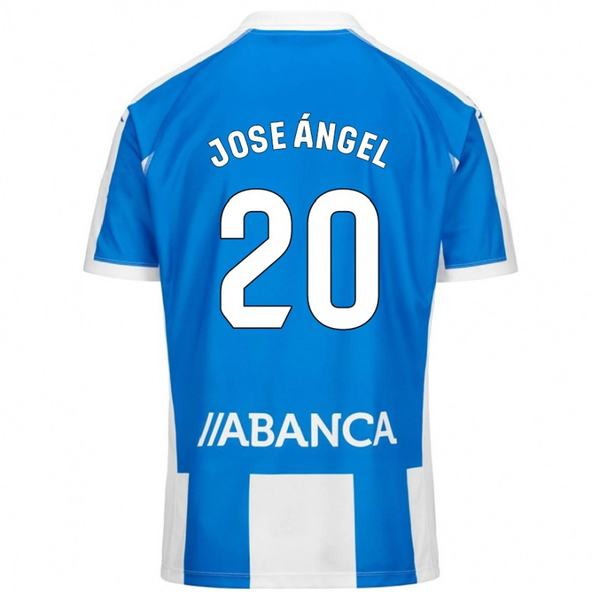 Danxen Dětské José Ángel Jurado #20 Modrá Bílá Domů Hráčské Dresy 2024/25 Dres