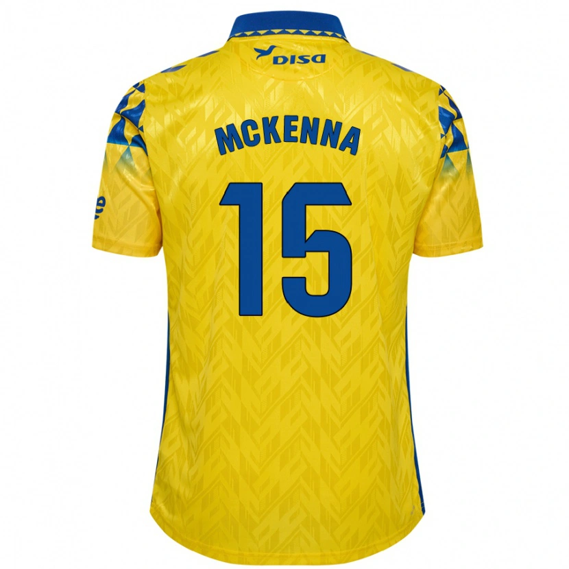 Danxen Dětské Scott Mckenna #15 Žlutá Modrá Domů Hráčské Dresy 2024/25 Dres