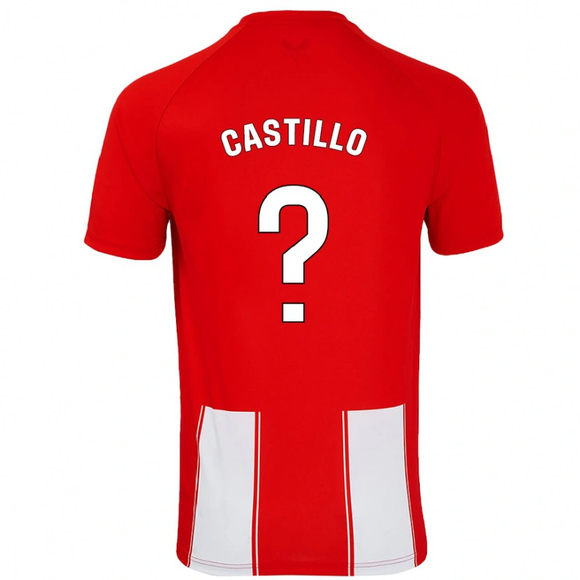 Danxen Dětské Pablo Castillo #0 Červená Bílá Domů Hráčské Dresy 2024/25 Dres