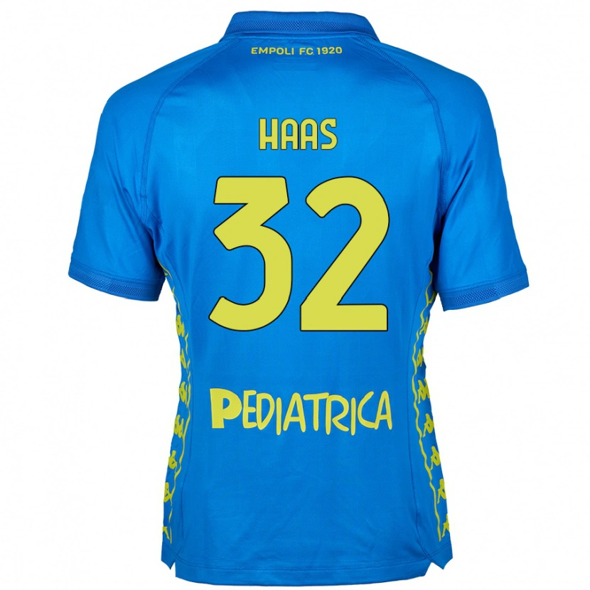 Danxen Dětské Nicolas Haas #32 Modrý Domů Hráčské Dresy 2024/25 Dres