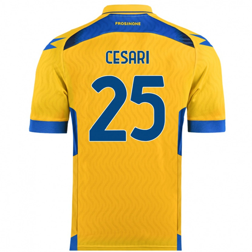 Danxen Dětské Nicolò Cesari #25 Žluť Domů Hráčské Dresy 2024/25 Dres