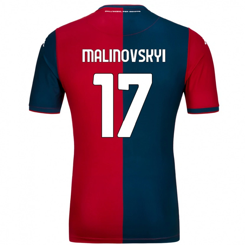 Danxen Dětské Ruslan Malinovskyi #17 Červená Tmavě Modrá Domů Hráčské Dresy 2024/25 Dres