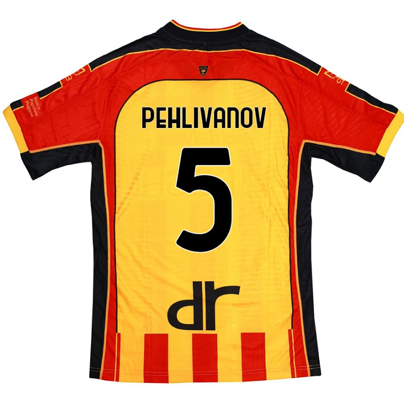 Danxen Dětské Cristian Pehlivanov #5 Žlutá Červená Domů Hráčské Dresy 2024/25 Dres