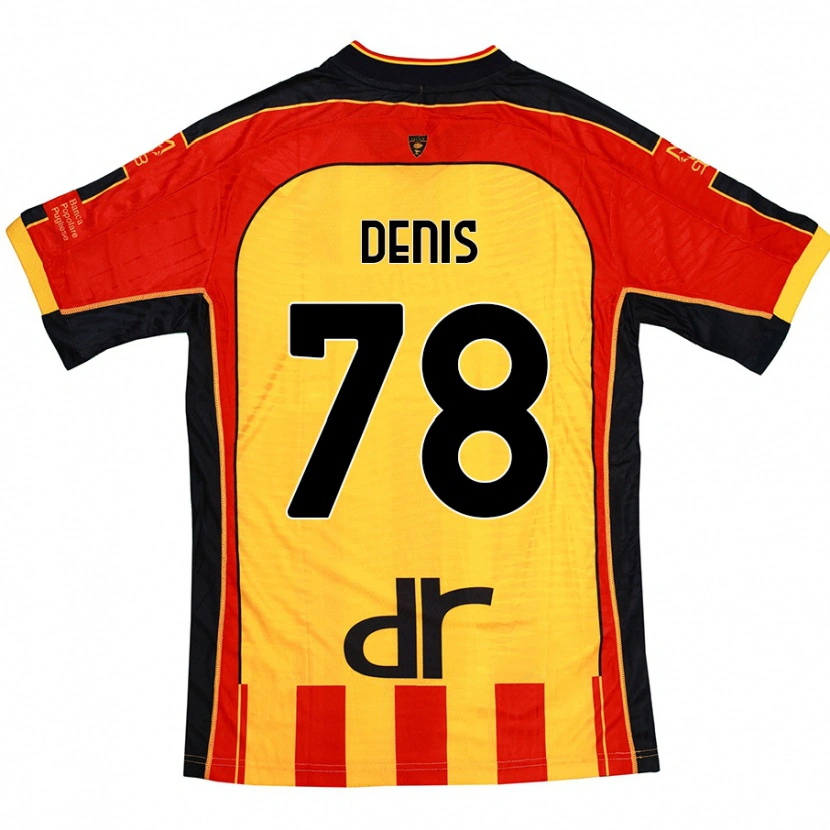 Danxen Dětské Max Denis #78 Žlutá Červená Domů Hráčské Dresy 2024/25 Dres