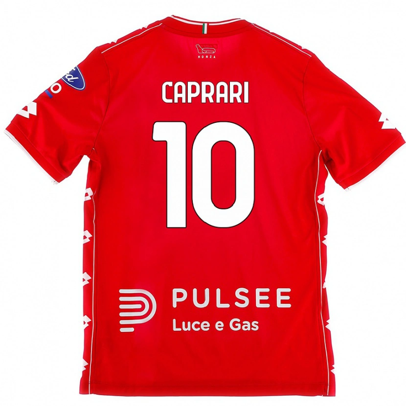 Danxen Dětské Gianluca Caprari #10 Červená Bílá Domů Hráčské Dresy 2024/25 Dres