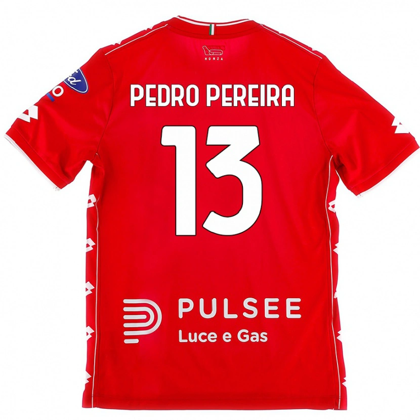 Danxen Dětské Pedro Pereira #13 Červená Bílá Domů Hráčské Dresy 2024/25 Dres