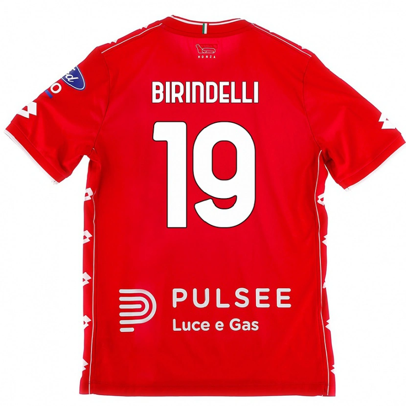 Danxen Dětské Samuele Birindelli #19 Červená Bílá Domů Hráčské Dresy 2024/25 Dres